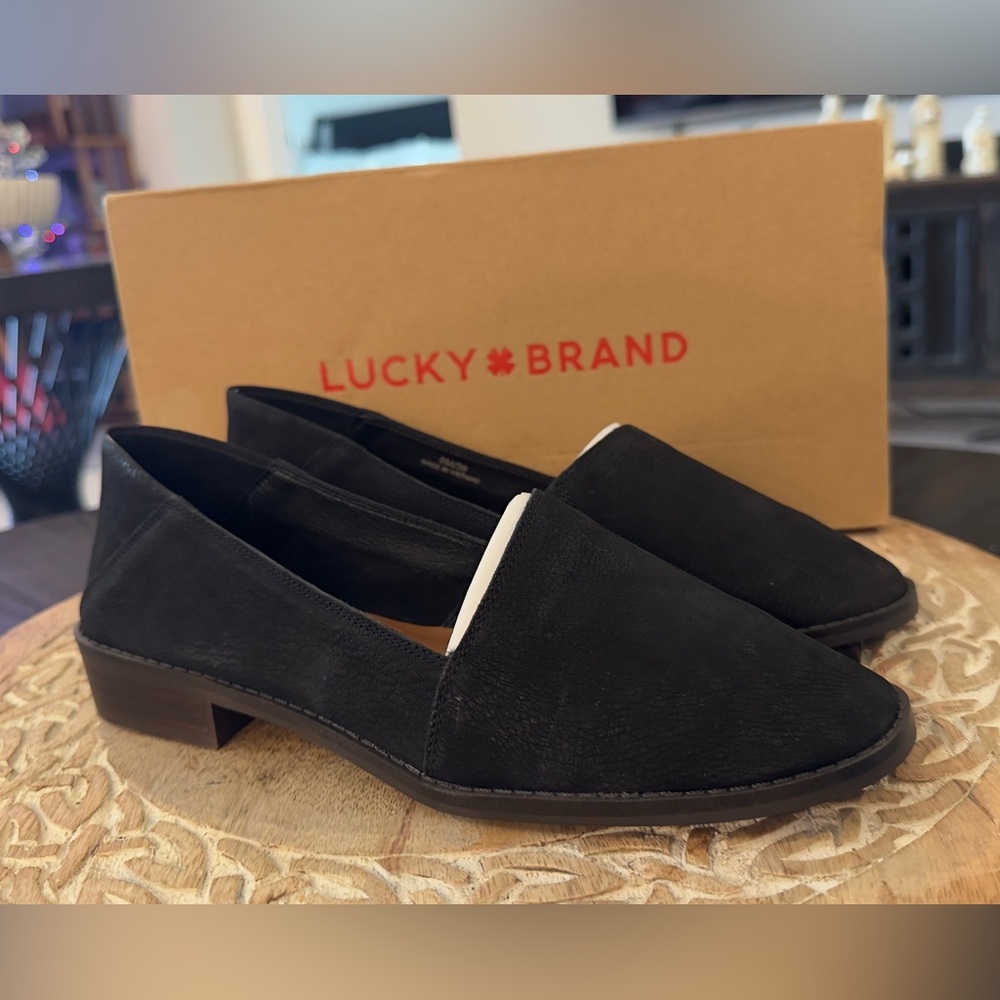 Lucky Brand Women's Black Suede Loafers